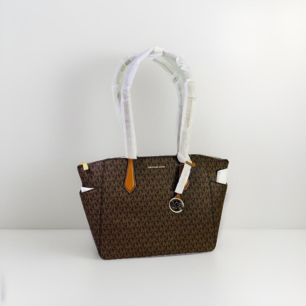 NWT MICHAEL KORS Marilyn Medium Signature Logo Tote Bag